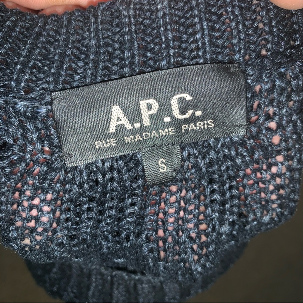 APC Men’s Sweater, Sz Small Linen Chunky - Picture 4 of 8